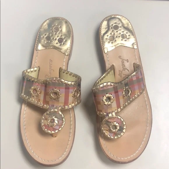 Jack Rogers Plaid Sandals - Picture 1 of 4